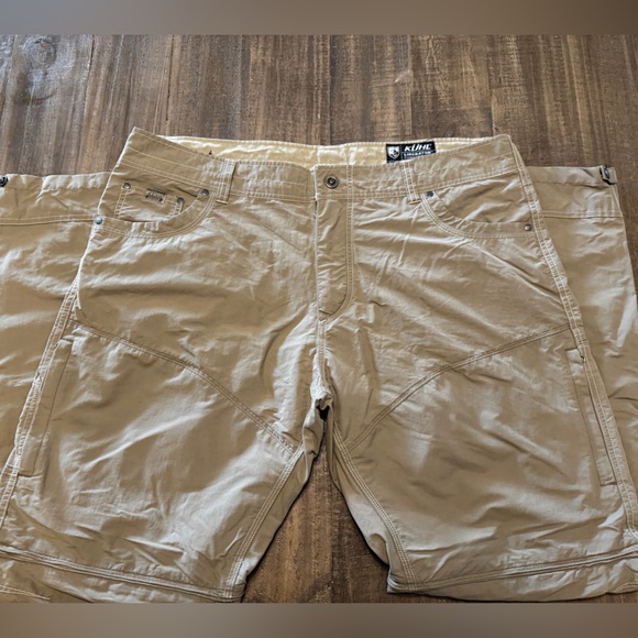 Kuhl Liberator Convertible Stealth Zip Off Hiking Pants Men’s Size 40 X 32 Khaki - Picture 1 of 13
